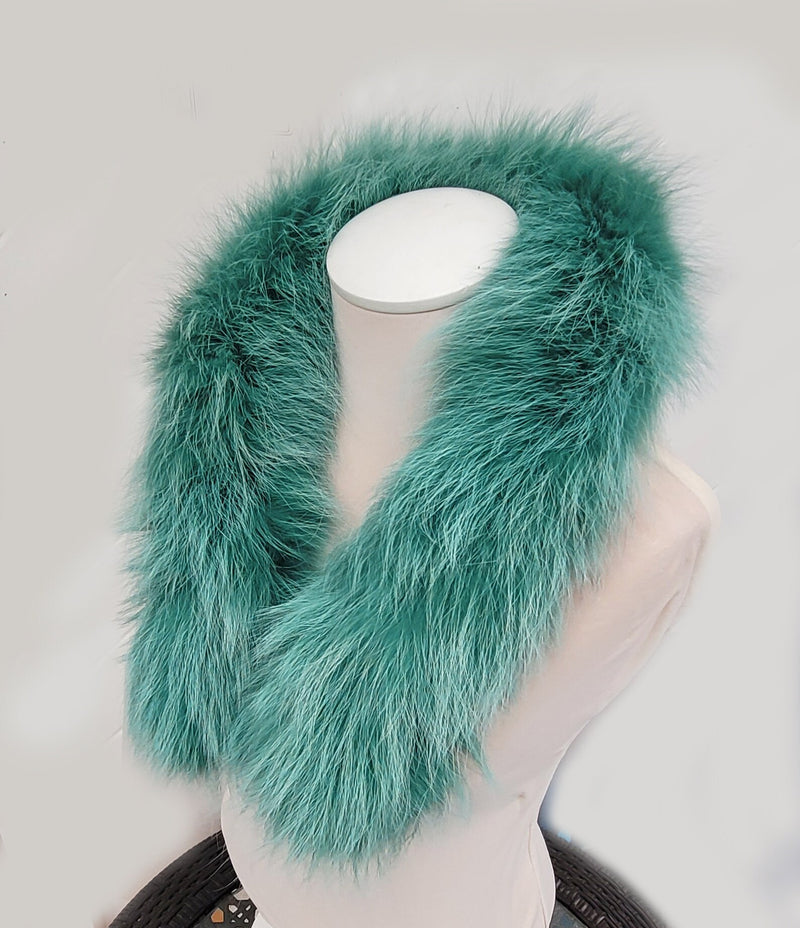 Large Green Fox Trim, Collar for Hood (PIECES) 80 cm
