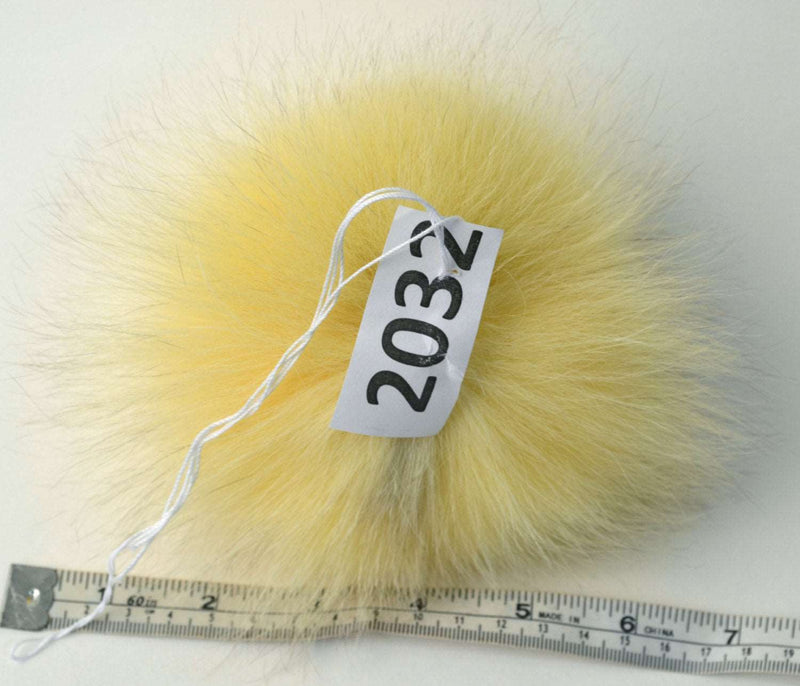 7" FOX POMPOM! Fur Pom-Pom, Real Fox Fur, Yellow Pom Pom, Fur Pom Pom, Fox Pompom, Real Fur, Pom, for Hat, Knitted, Children, Cap, Beanie