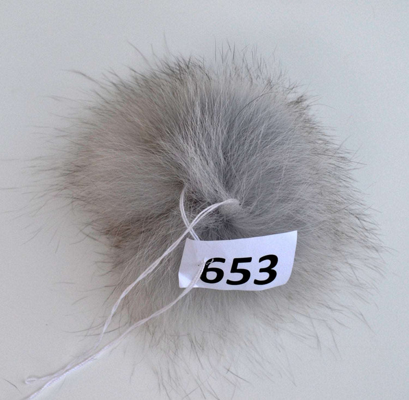 7" GREY POMPOM!  Fox Pom Pom, Fur Pom Pom, Pom Pom for Hat, Women Pom Pom Hat, Knitted Hat, Pom Pom Beanie, Child Hat, Ball, Bobble, Tuque