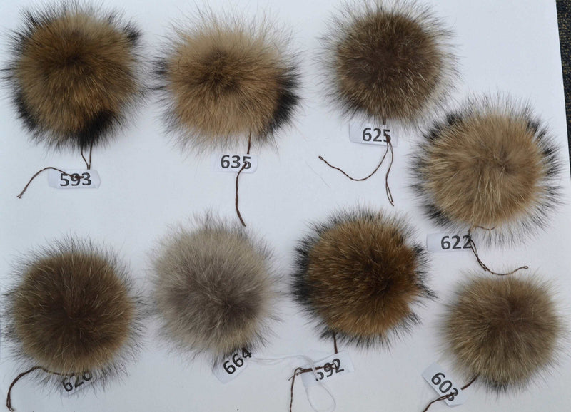 fur pom poms