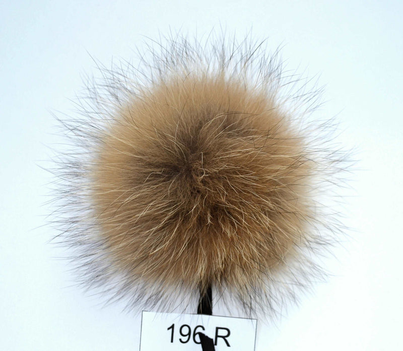 7" FUR POM POM! Fur Pom-Pom, Raccoon Pom Pom, Large Pom Pom, Brown Pom Pom, Real Fur Pom Pom, Hat Pom Pom, Pom Pom Hat, Handmade Pom Pom