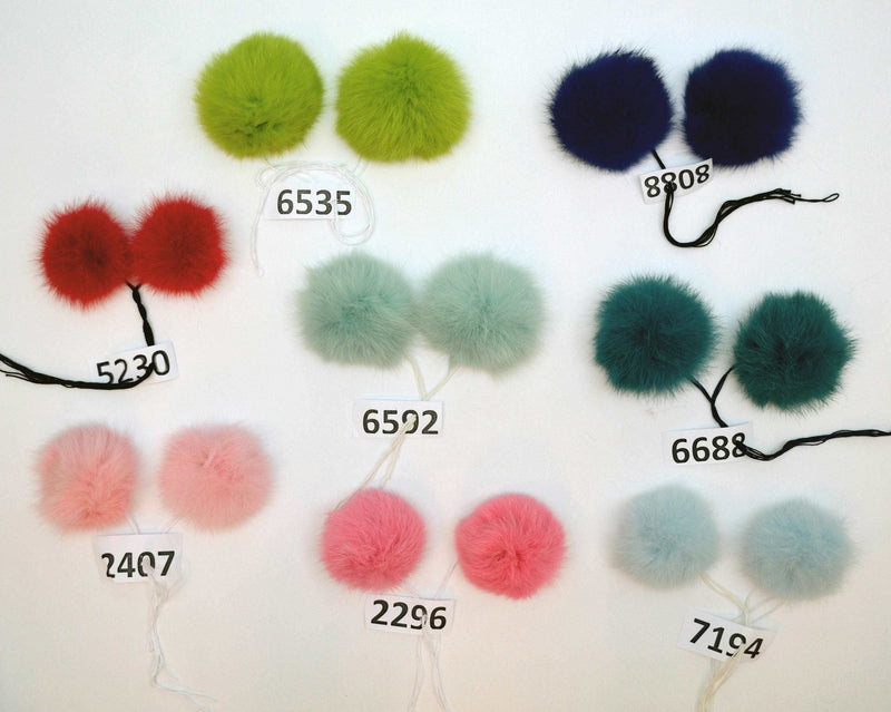 fur pom poms