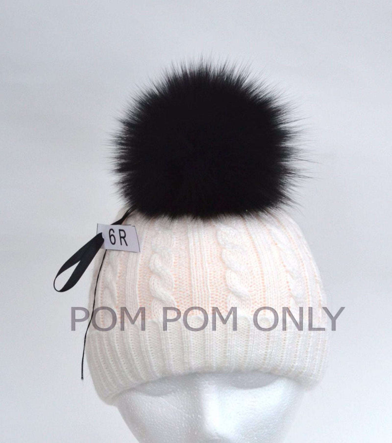 winter hat with fur pom pom