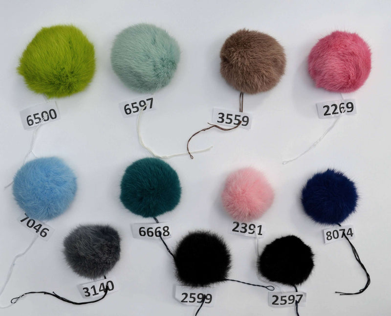 rabbit fur pom pom