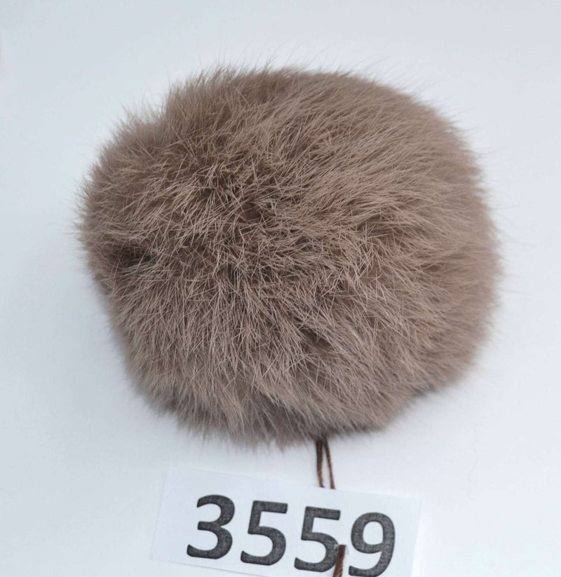 fur pom pom keychain