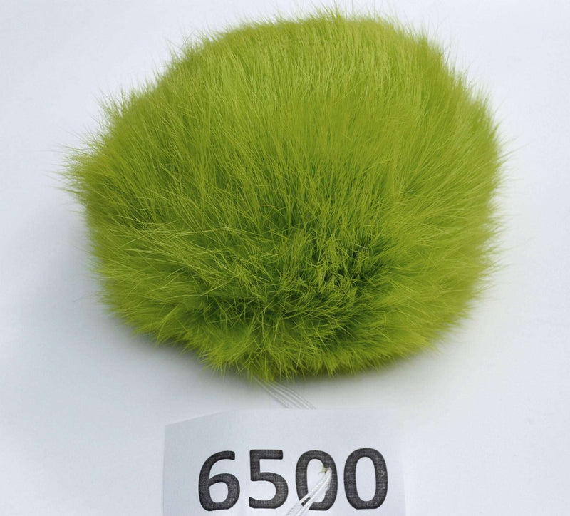 Lime green large rabbit pom pom