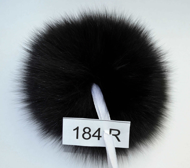 black fur pom pom
