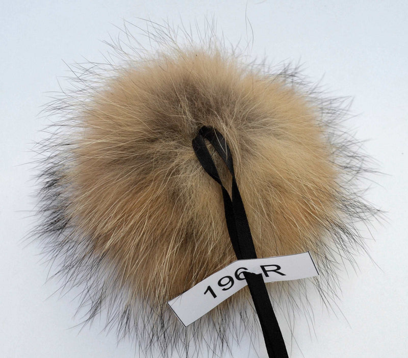 7" FUR POM POM! Fur Pom-Pom, Raccoon Pom Pom, Large Pom Pom, Brown Pom Pom, Real Fur Pom Pom, Hat Pom Pom, Pom Pom Hat, Handmade Pom Pom