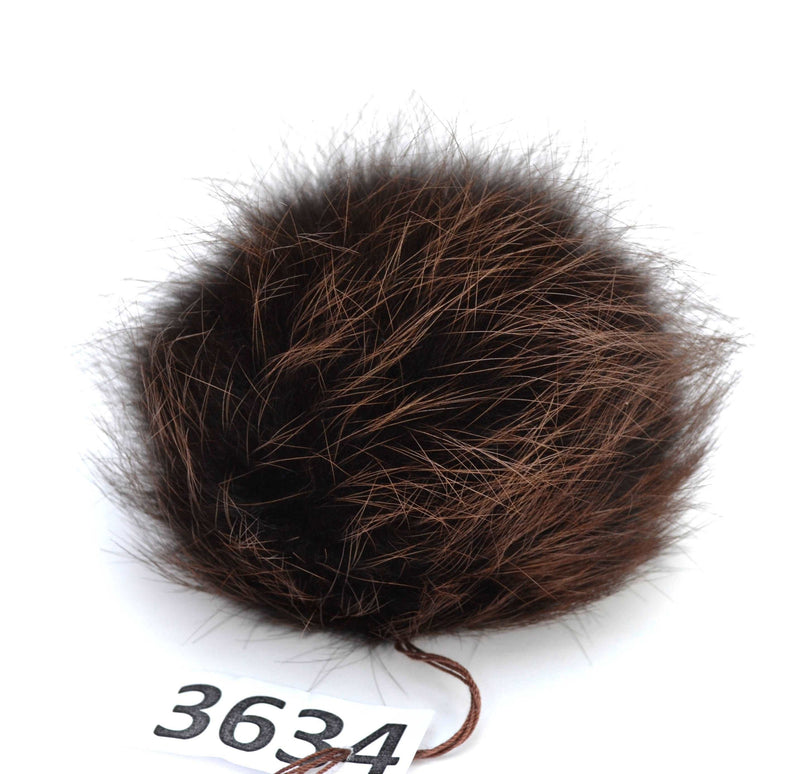 brown fox fur pom pom