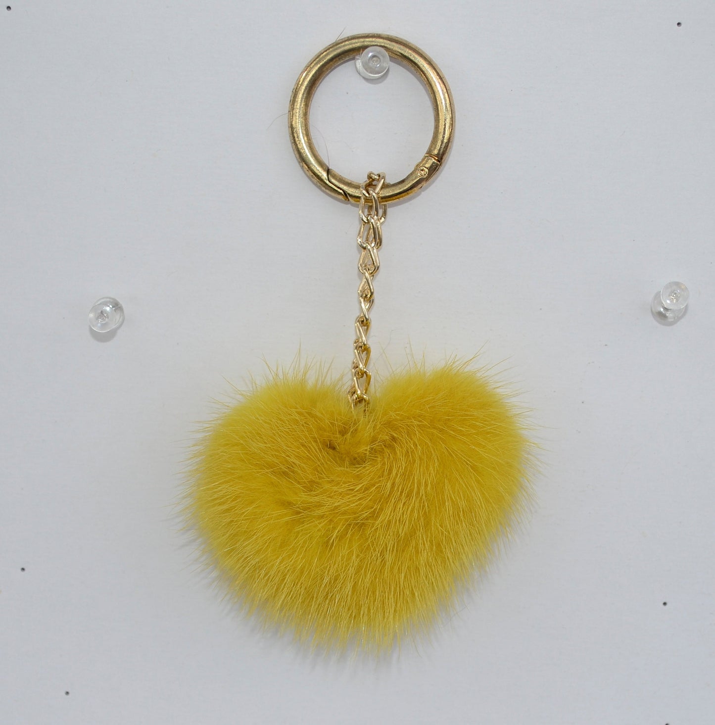 REAL MINK HEART Key Chain, Mink Fur Pom Pom Keychain, Fur charm, Key Ring Mink Bag Pendant, Fur heart keychain, fur handbag accessory