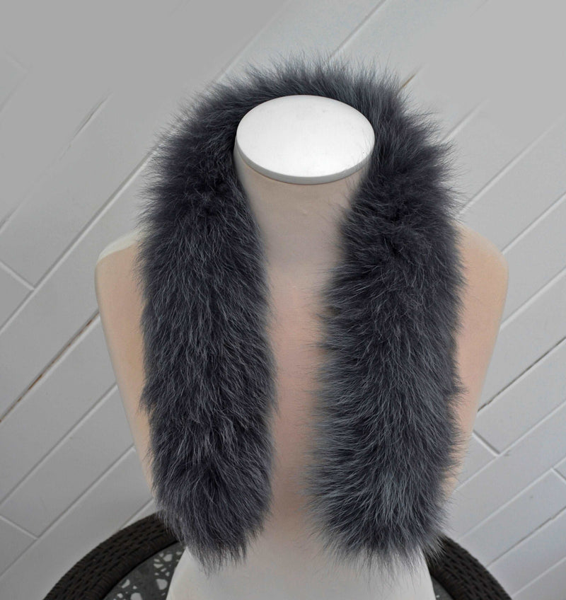BY ORDER, Real Fox Fur (Tail) Trim Hood, Fur collar trim, Fox Fur Collar, Fur Scarf, Fur Ruff, Fur Hood, Fur stripe, Coat Trim, Jacket