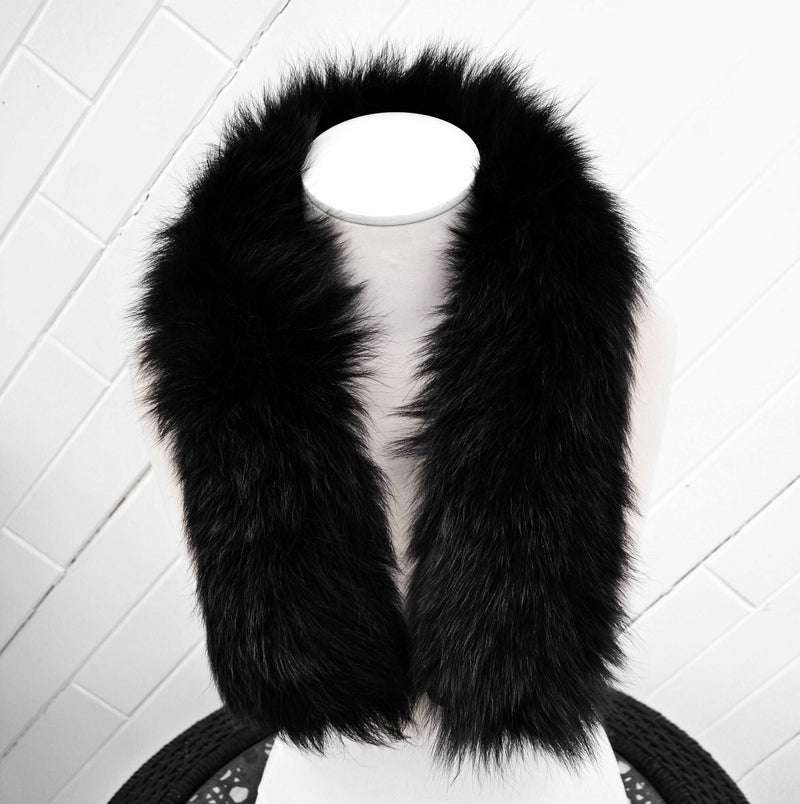 BY ORDER XL Double Real Fox Fur (Tail) Trim Hood, Fur collar trim, Fox Fur Collar, Fur Scarf, Fur Ruff, Fox Fur Hood, Hood Fur, stripe