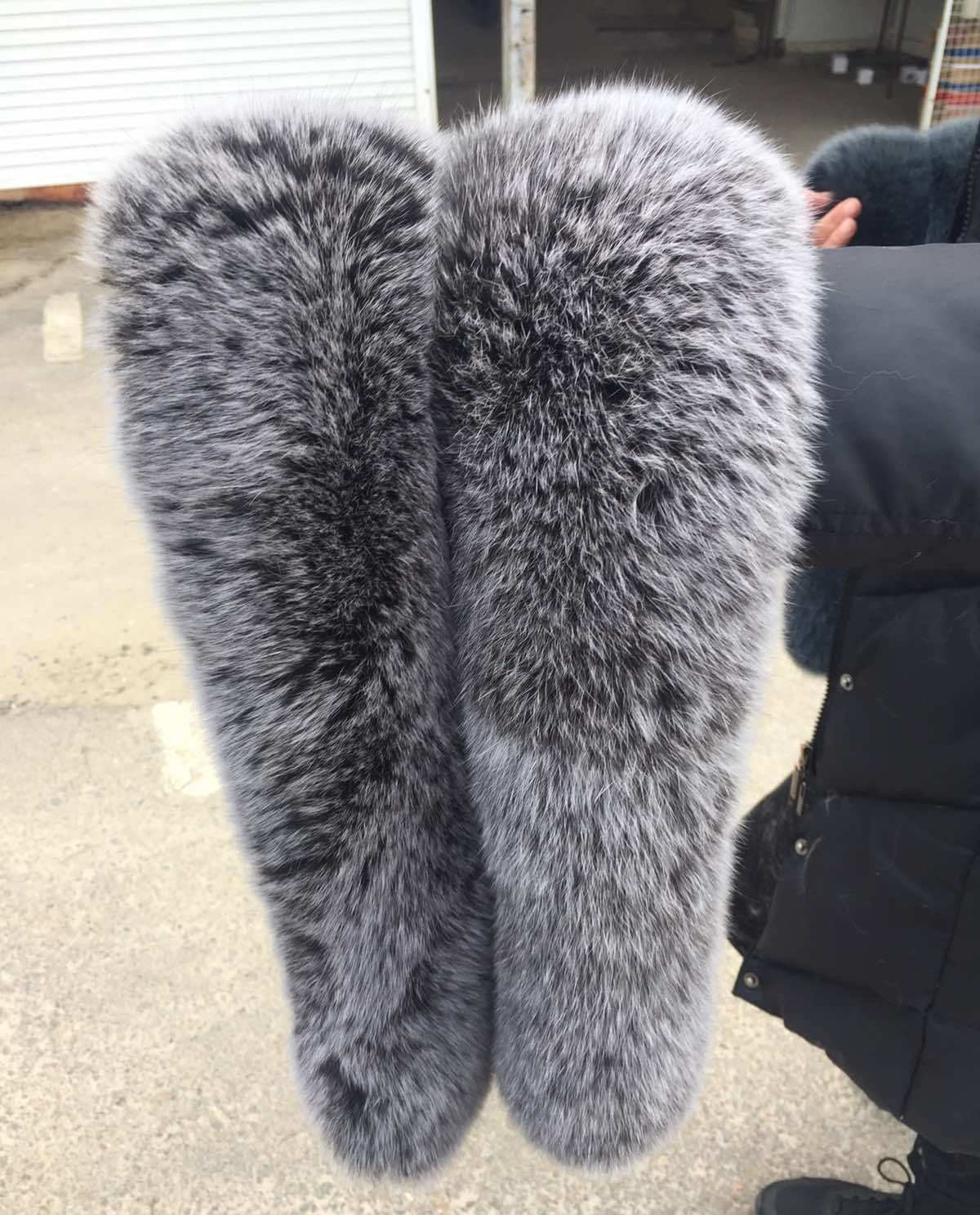 BY ORDER (not Tail) XL Extra Large Real Fox Fur Trim Hood, Fur collar trim, Fox Fur Collar, Fur Scarf, Fur Ruff, Fox Fur Hood, Jacket