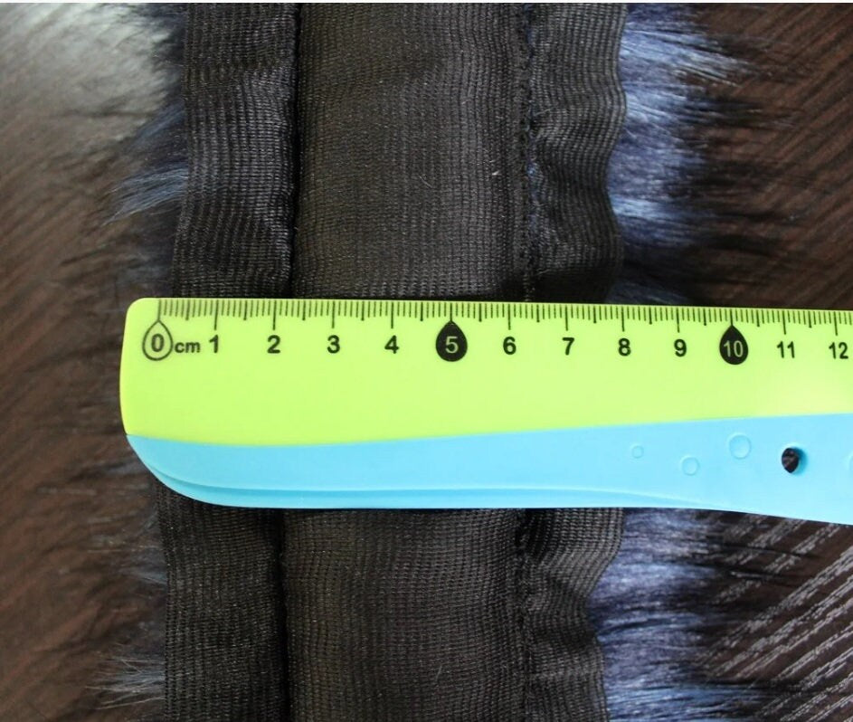 BY ORDER Faux Fur Collar Trim 70 cm, Faux Fur Vegan Trim Hood, Fake Fur, Fur Fabric, Fur Ruff, Faux Fur Hood, Hood Jacket, Navy Blue