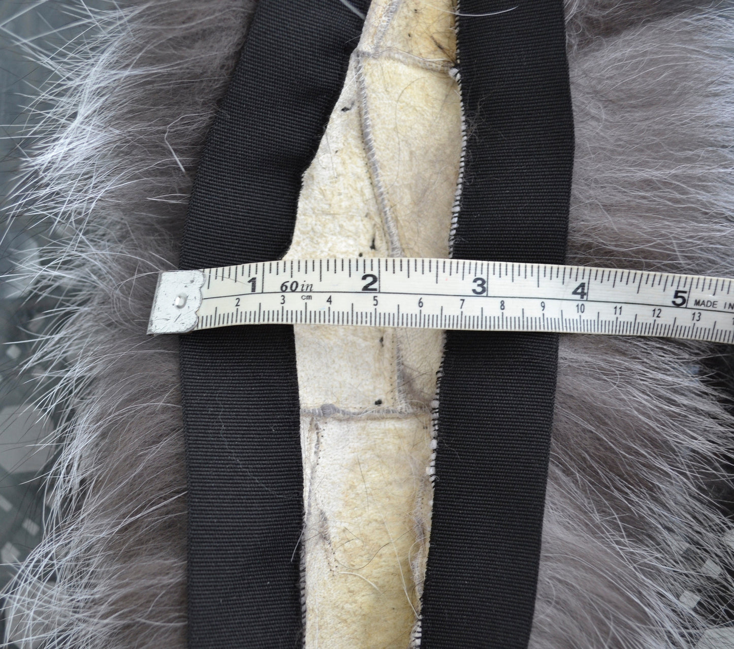 Extra Long Length 41 inch XL Large Full Finnish Silver Fox Fur Collar, Fur Trim for Hoodie, Fox Fur Collar, Scarf, READY to SHIP From Pieces