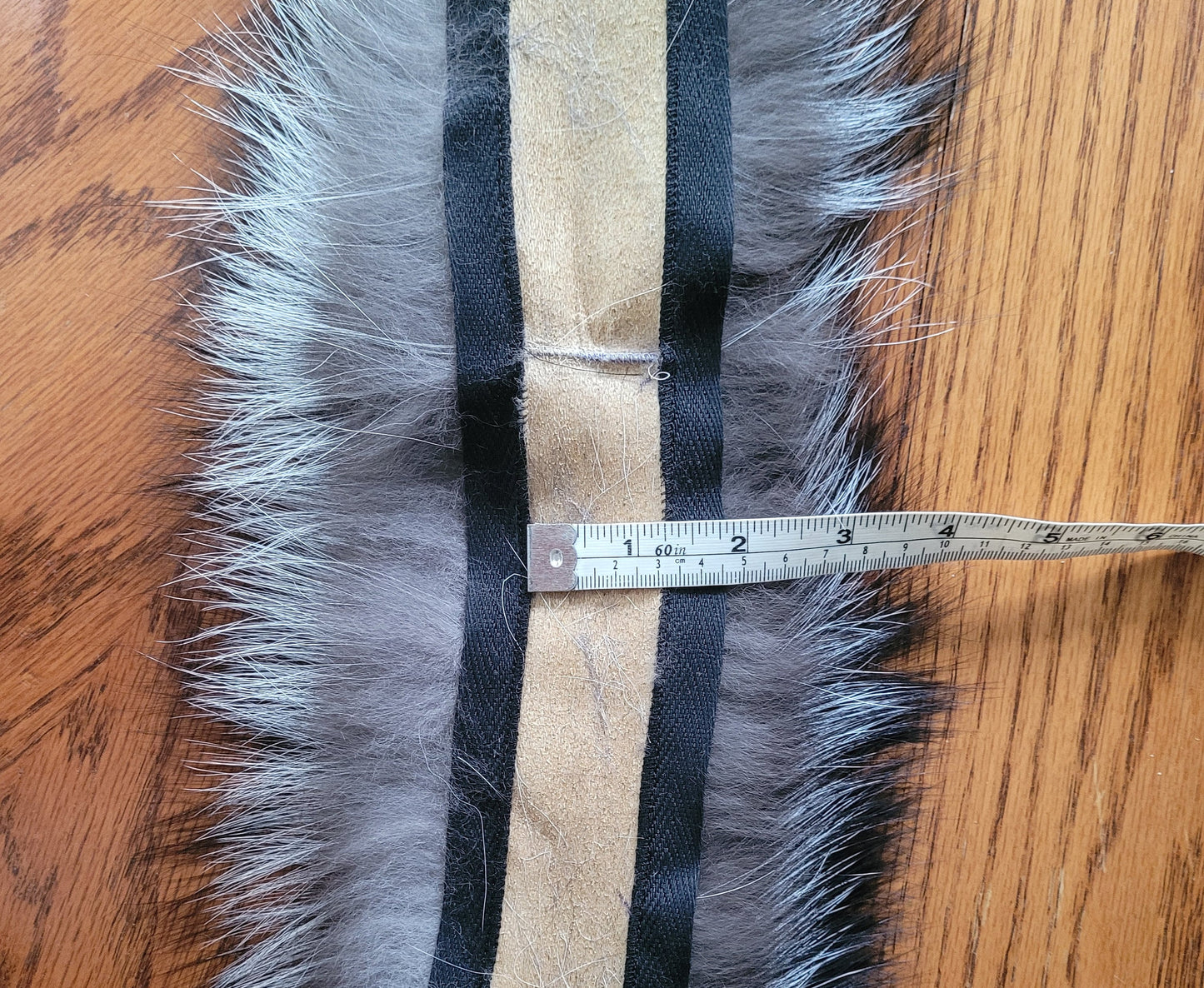 BY ORDER 60cm Real Silver Fox Fur Trim Hood, Fur collar trim, Fox Fur Collar, Fur Scarf, Fur Ruff, Fox Fur Hood, Fox Fur, stripe 3x60