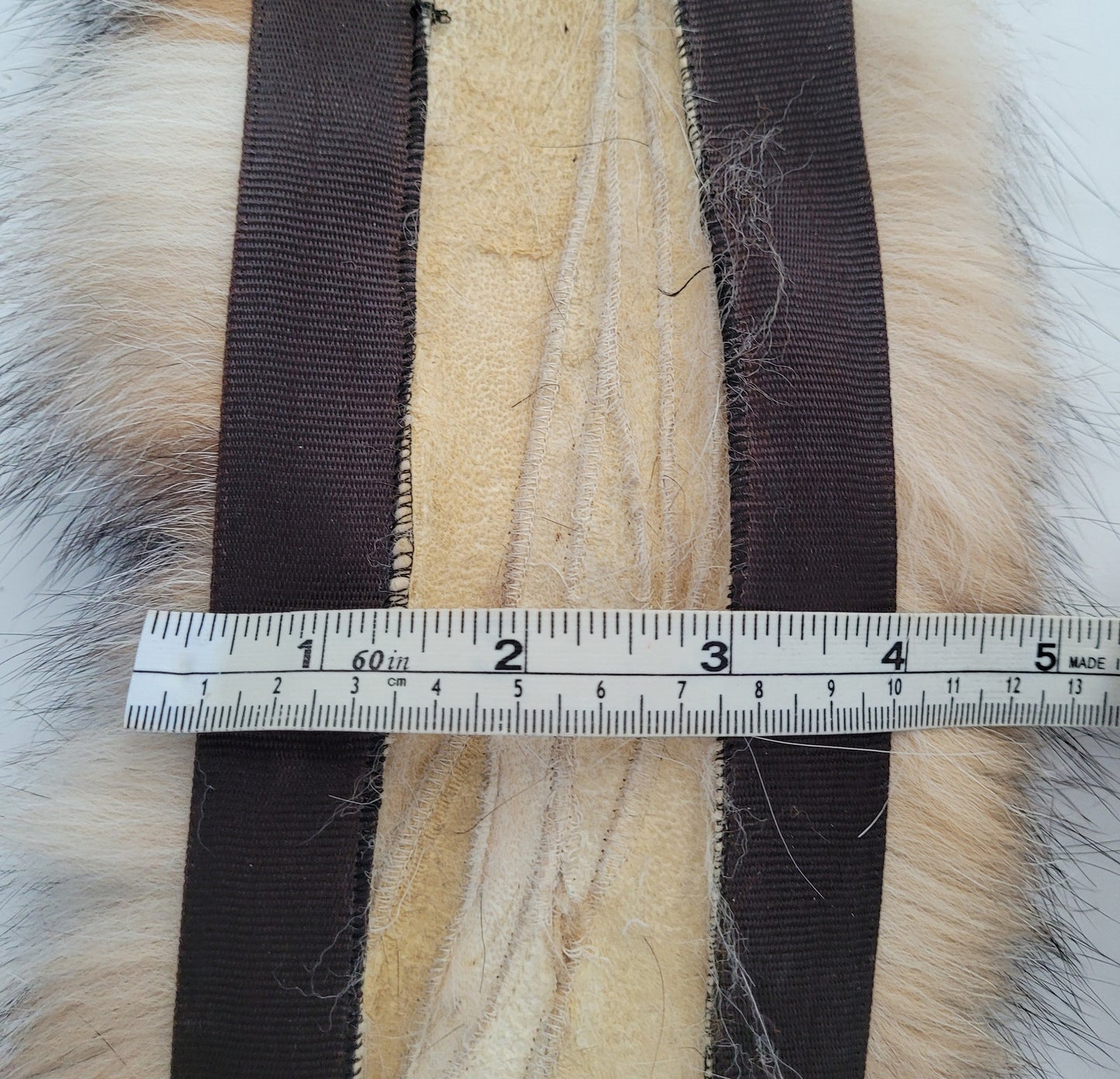 BY ORDER From Pieces! XL Large Full Finnish Real Fox Fur Collar, Fox Fur Collar, Fur Trim for Hoodie, Fur Scarf, Fur Ruff, Beige Fox