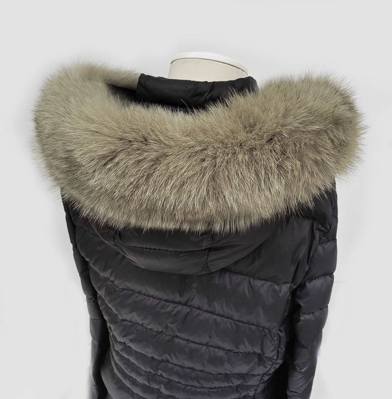 Large Brown Fox Fur Trim, Collar for Hood (PIECES), 80 cm