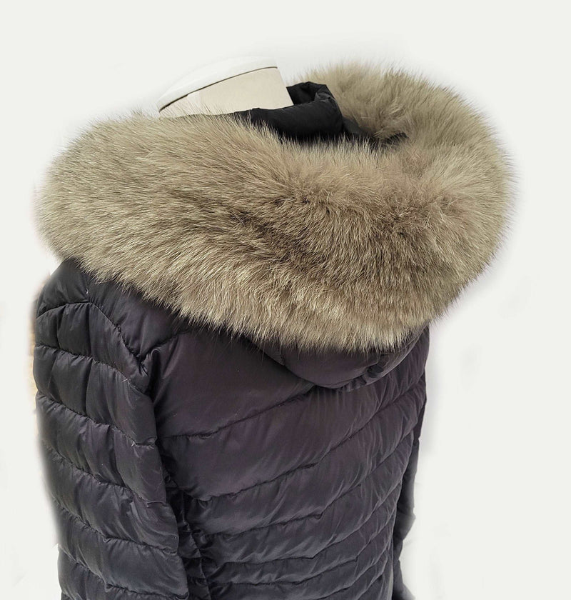 Large Brown Fox Fur Trim, Collar for Hood (PIECES), 80 cm