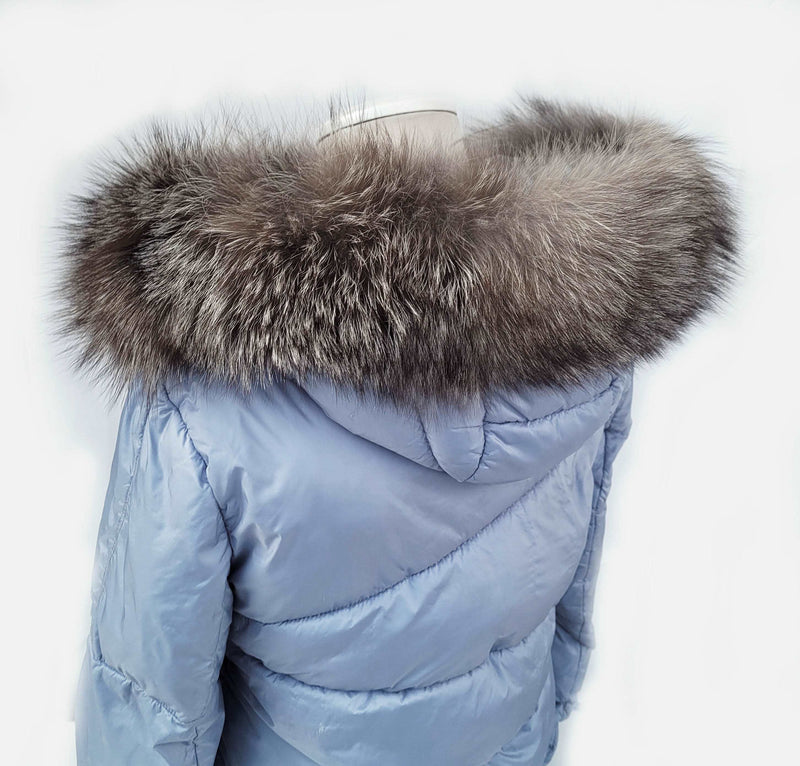 Large Brown Fox Fur Trim, Collar for Hood (PIECES), 80 cm