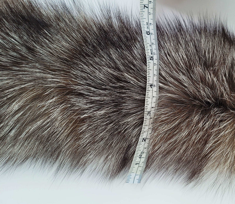 Large Brown Fox Fur Trim, Collar for Hood (PIECES), 80 cm