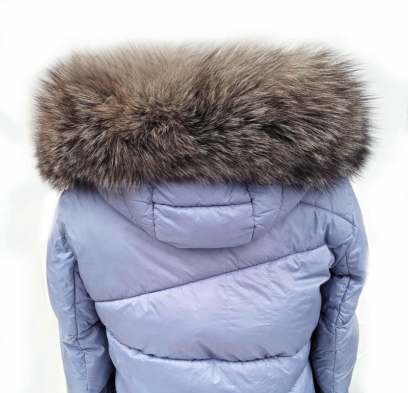 Large Brown Fox Fur Trim, Collar for Hood (PIECES), 80 cm