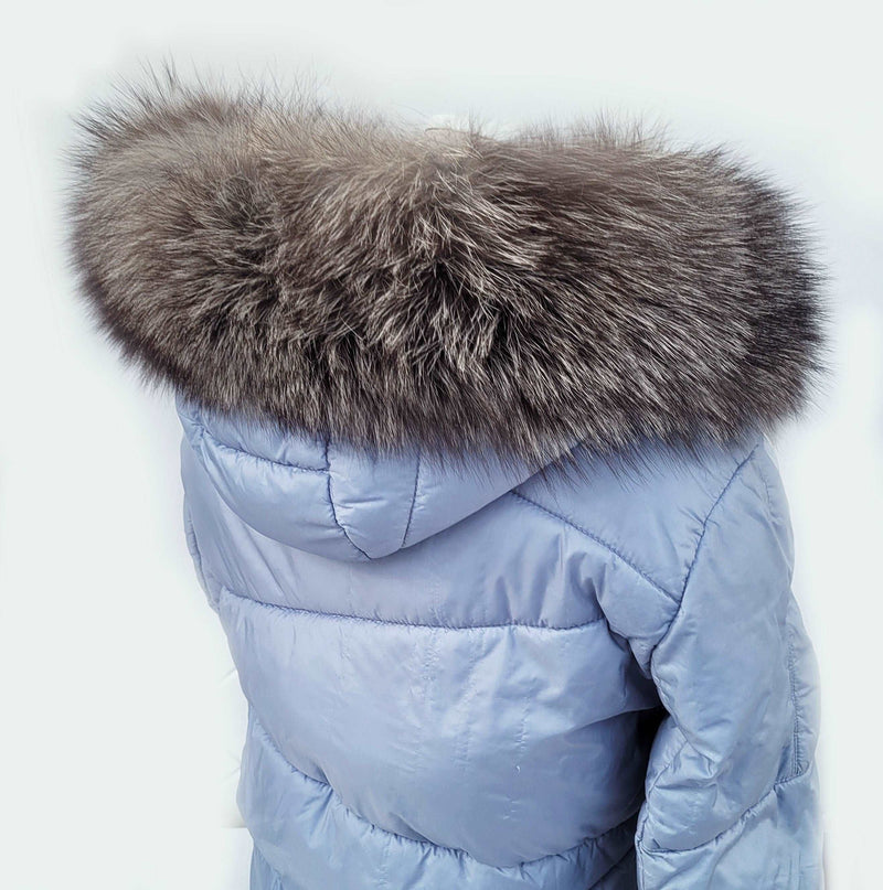 Large Brown Fox Fur Trim, Collar for Hood (PIECES), 80 cm