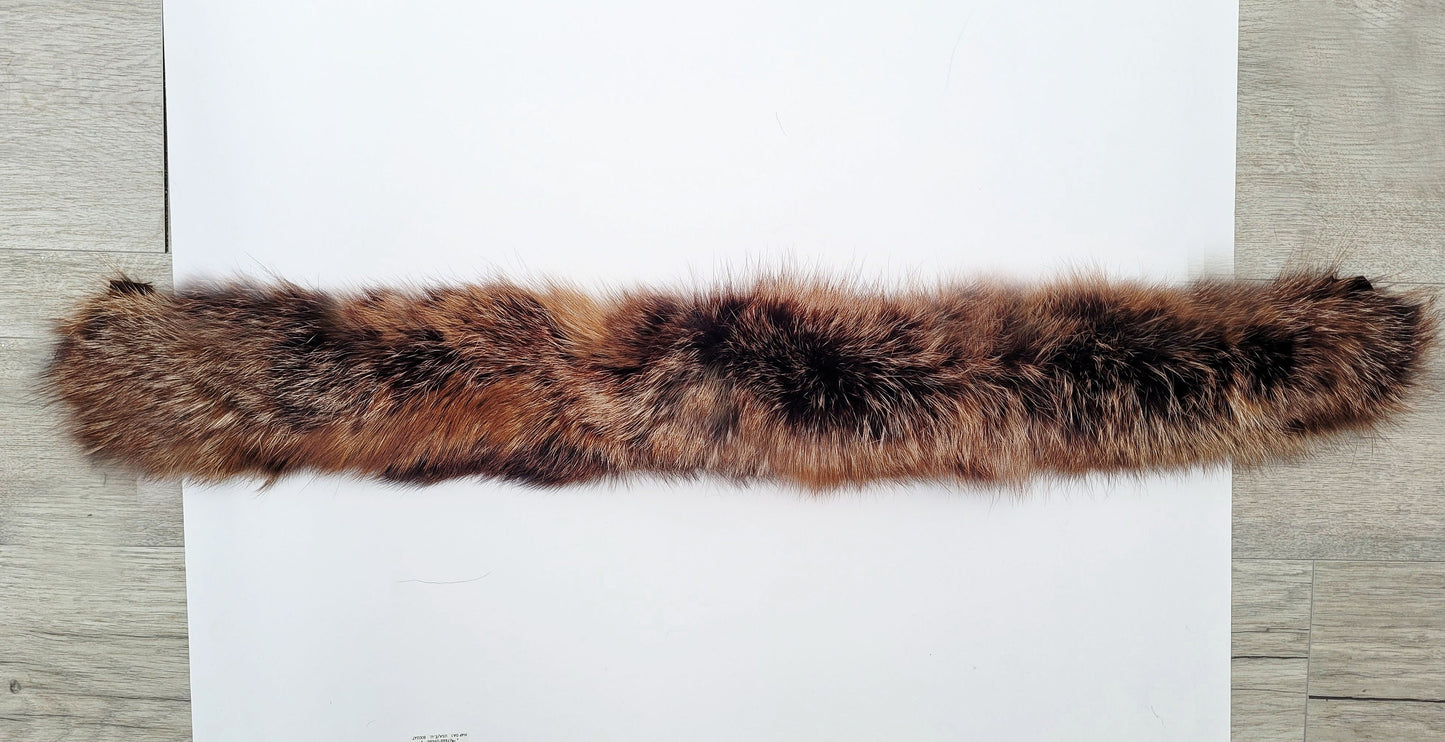 BY ORDER From Pieces! XL Large Full Finnish Real Fox Fur Collar, Fox Fur Collar, Fur Trim for Hoodie, Fur Scarf, Fur Ruff, Red Fox