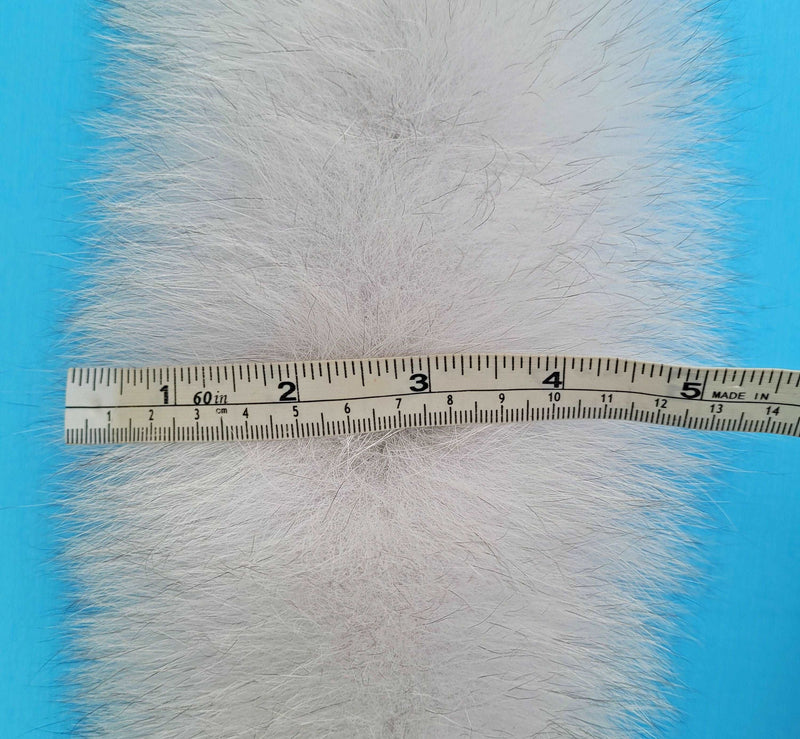 BY ORDER XL White with Black tips Large Real Fox Fur (not Tail) Trim Hood, Fox Fur Collar, Fur Scarf, Fur Ruff, Fur Hood, Fur Collar