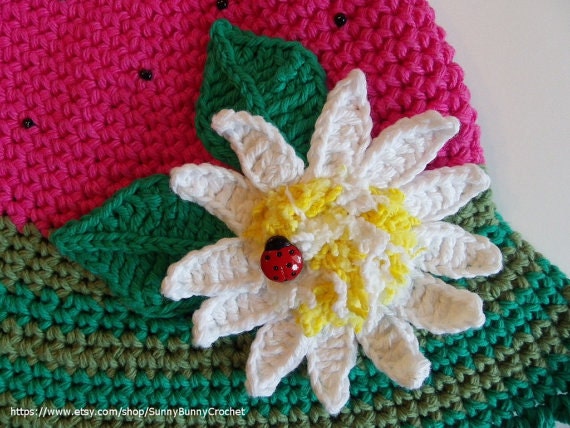 Crochet Hat Pattern, Crochet pattern, Brimmed hat with flower, Strawberry Sun Hat Pattern, Baby Hat with Daisy, Baby Crochet hat, Child hat