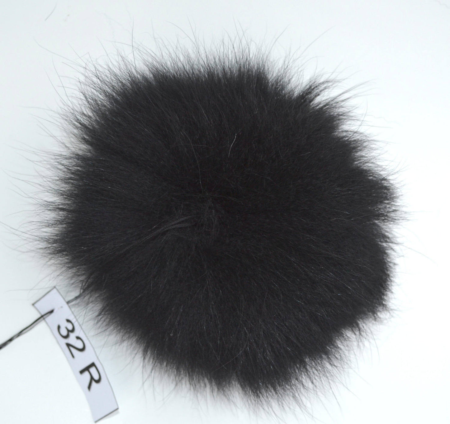 6,5" SUPER THICK POMPOM! Fox Pom Pom, Fur Pom-Pom, Real Fur, Genuine Fur, Ideal for hat, Handmade, Child, Black Pom Pom, Knit hat, Cap, hat