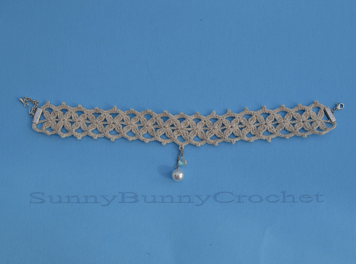 CHOKER NECKLACES For Women, White lace choker, Crocheted necklace, Boho choker, Lace choker, Dainty choker, Choker collar, Wedding Necklace