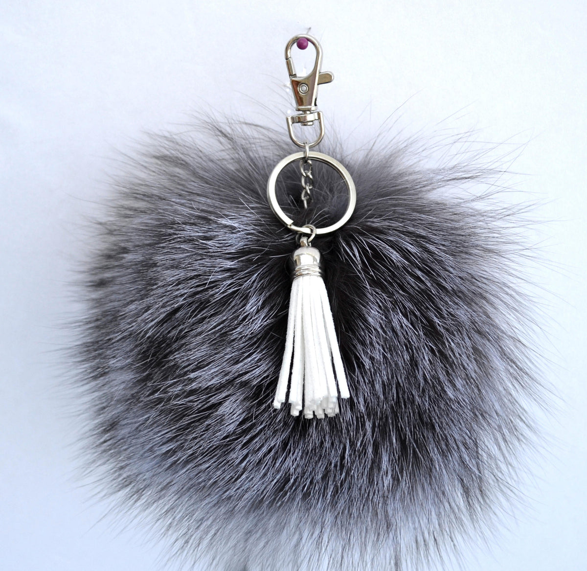Keychain ring, Key Rings, Key chain with Tassel, Bag Charm, Key Chain for Pom Pom, Key ring, Pendant, Jewelry, Attached Chain, Lobster Clasp
