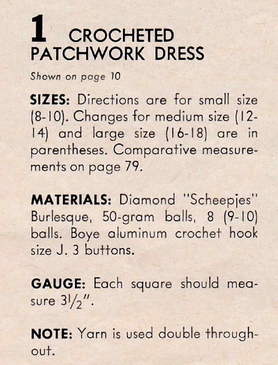 VINTAGE CROCHETED Dress Pattern Retro 1960s Patchwork Lace Short Tunic Cover Instant PDF Download Summer Party Mini Dress Top Women Lady