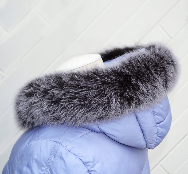 BY ORDER, not Tail, Real Gray Fox Fur Trim Hood, Fur collar trim, Fox Fur Collar, Fur Scarf, Fur Ruff, Fox Fur Hood, Fox Fur, Super Soft