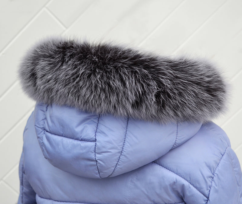 BY ORDER, not Tail, Real Gray Fox Fur Trim Hood, Fur collar trim, Fox Fur Collar, Fur Scarf, Fur Ruff, Fox Fur Hood, Fox Fur, Super Soft