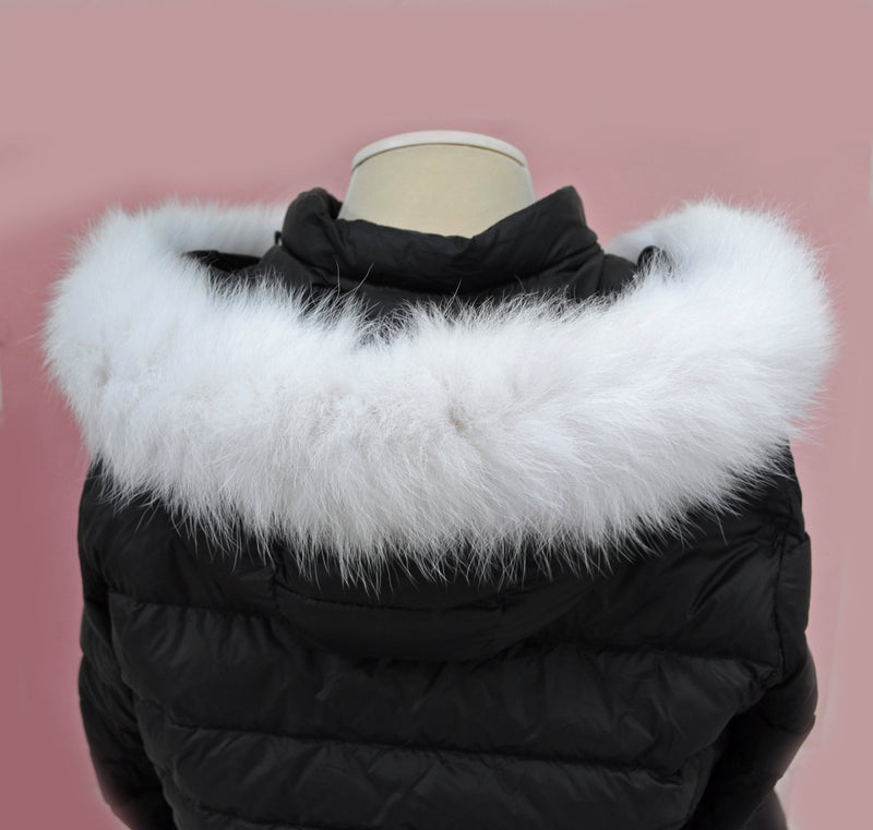 BY ORDER, Real Fox Fur (Tail) Trim Hood, Fur collar trim, Fox Fur Collar, Fur Scarf, Fur Ruff, Fur Hood, Fur stripe, Coat Trim, Jacket