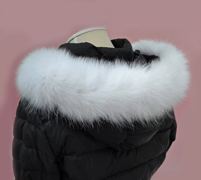 BY ORDER, Real Fox Fur (Tail) Trim Hood, Fur collar trim, Fox Fur Collar, Fur Scarf, Fur Ruff, Fur Hood, Fur stripe, Coat Trim, Jacket