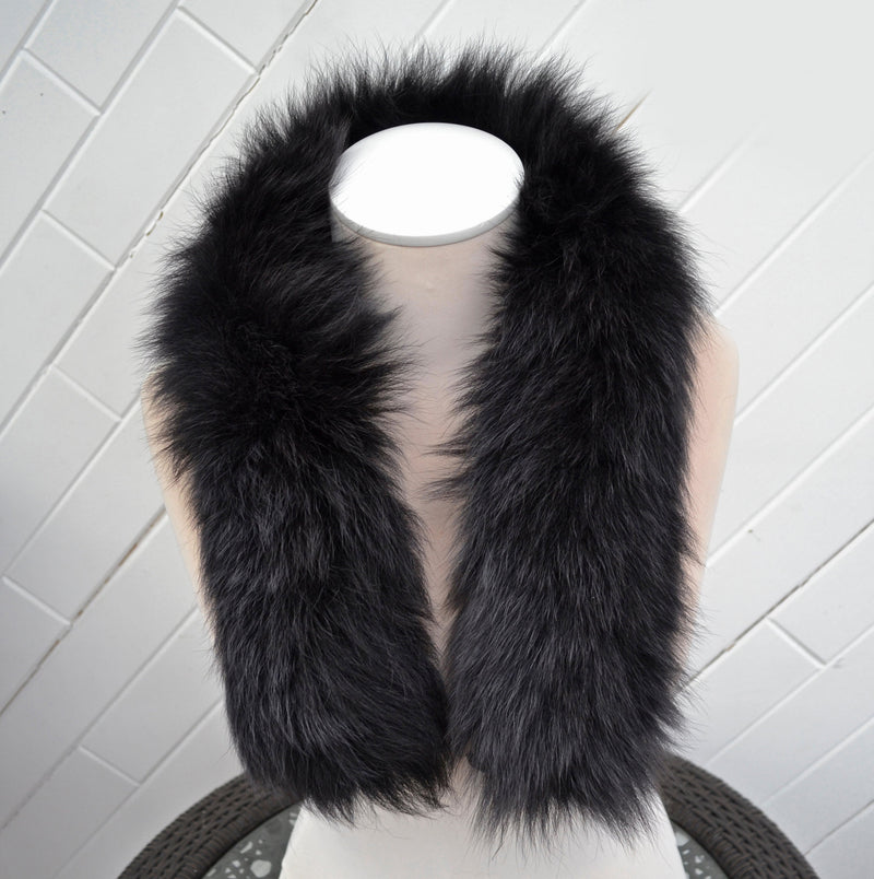 BY ORDER XL Double Real Fox Fur (Tail) Trim Hood, Fur collar trim, Fox Fur Collar, Fur Scarf, Fur Ruff, Fox Fur Hood, Hood Fur, stripe