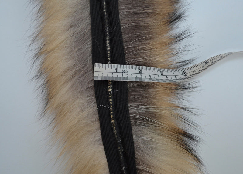 BY ORDER, Real Raccoon Fur (Tail) Trim Hood, Fur collar trim, Raccoon Fur Collar, Fur Scarf, Fur Ruff, Fur Hood, Fur stripe, Coat Trim