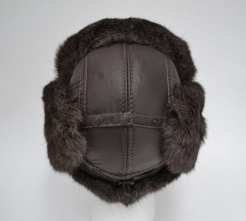 READY to SHIP Child Real Fur Hat, Aviator Hat, Ushanka, Russian Hat, Ski Hat,  Rabbit Fur, Fur Hat with Ear Flaps, Warm Hat, Boy Fur Hat