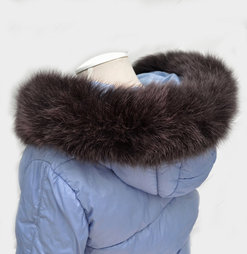 BY ORDER, Real Fox Fur (Tail) Trim Hood, Fur collar trim, Fox Fur Collar, Fur Scarf, Fur Ruff, Fur Hood, Fur stripe, Coat Trim, Jacket