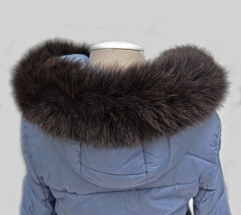 BY ORDER, Real Fox Fur (Tail) Trim Hood, Fur collar trim, Fox Fur Collar, Fur Scarf, Fur Ruff, Fur Hood, Fur stripe, Coat Trim, Jacket