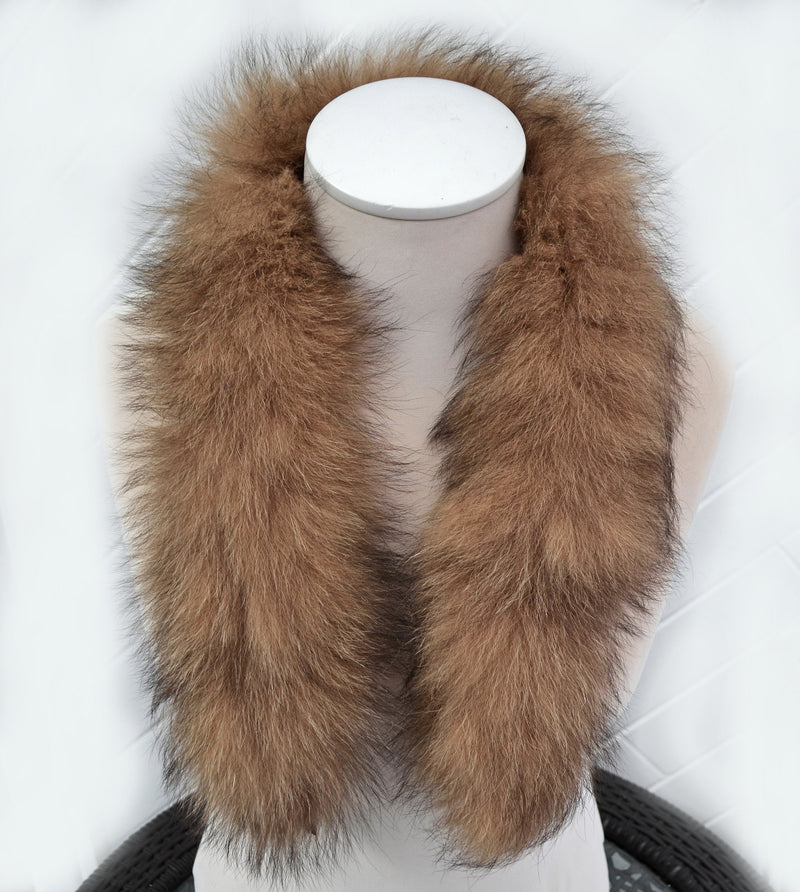 READY to SHIP, Real Fox Fur (Tail) Trim Hood, Fur collar trim, Fox Fur Collar, Fur Scarf, Fur Ruff, Fur Hood, Fur stripe, Coat Trim, Jacket