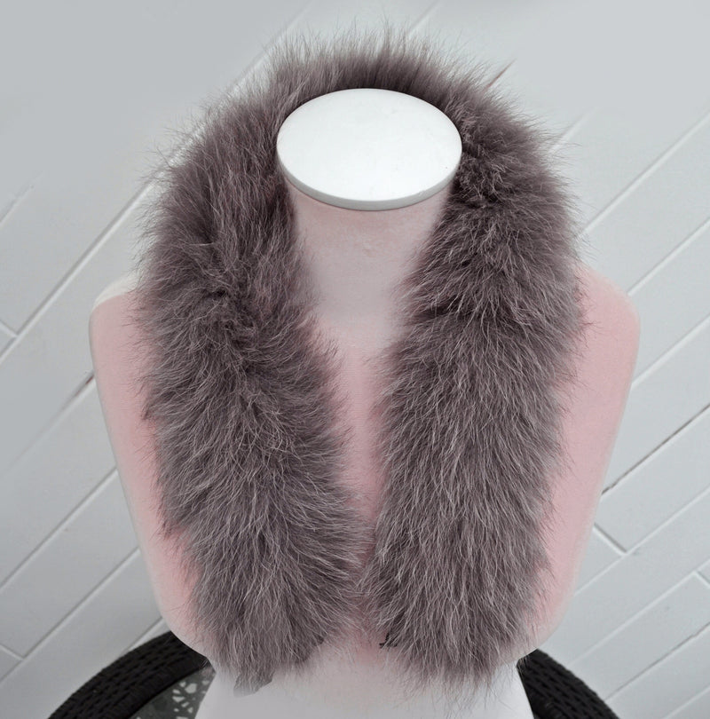 BY ORDER, Real Fox Fur (Tail) Trim Hood, Fur collar trim, Fox Fur Collar, Fur Scarf, Fur Ruff, Fur Hood, Fur stripe, Coat Trim, Jacket