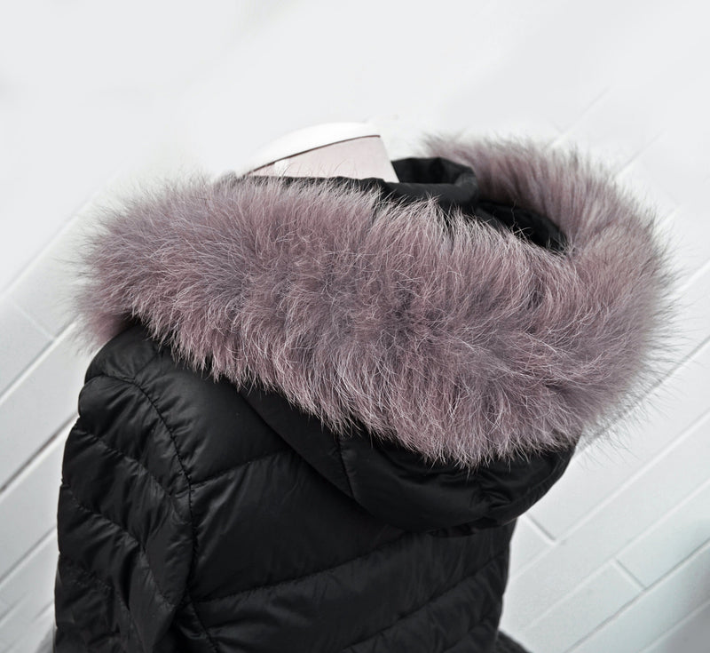 BY ORDER, Real Fox Fur (Tail) Trim Hood, Fur collar trim, Fox Fur Collar, Fur Scarf, Fur Ruff, Fur Hood, Fur stripe, Coat Trim, Jacket