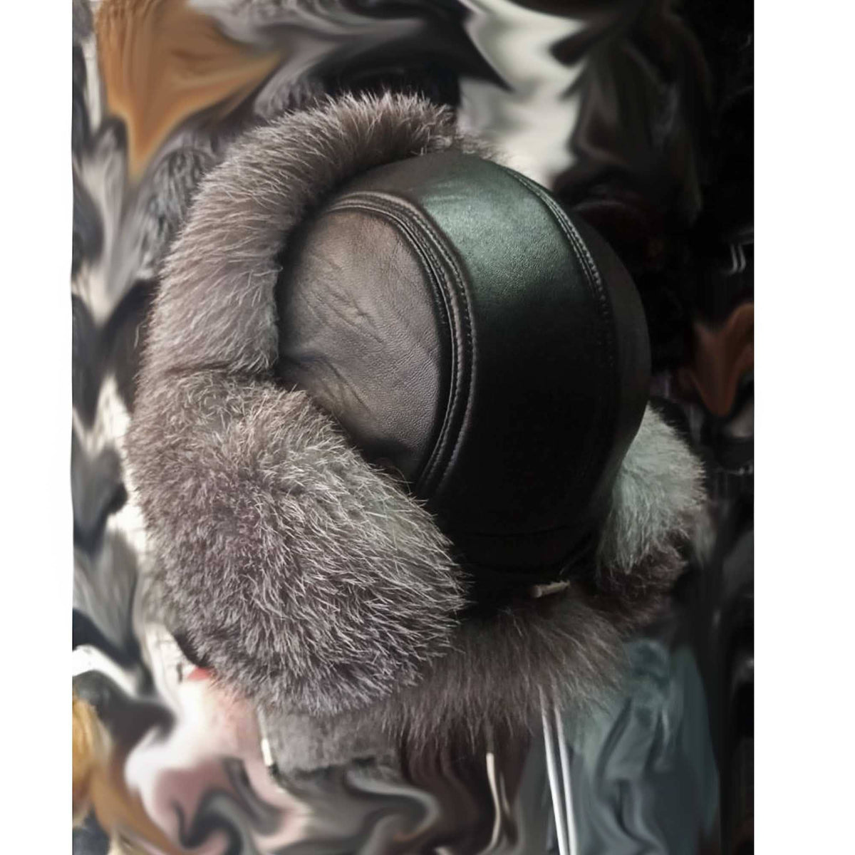 BY ORDER Men Silver fox Fur Hat, Real Leather Fox Fur Hat, Aviator Hat, Ushanka, Russian Hat, Ski Hat, Leather Hat Ear Flap, Trapper Hat