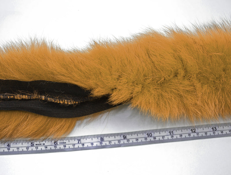 READY to SHIP, Real Fox Fur (Tail) Trim Hood, Orange Fur collar trim, Fox Fur Collar, Fur Scarf, Fur Ruff, Fur Hood, stripe, Coat, Jacket