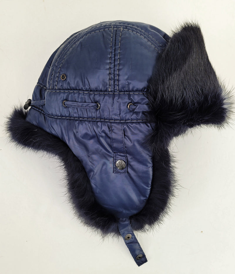 READY to SHIP Child Real Fur Hat, Aviator Hat, Ushanka, Russian Hat, Ski Hat, Rabbit Fur Hat Ear Flaps, Warm Hat, Childs Fur Hat, Trapper