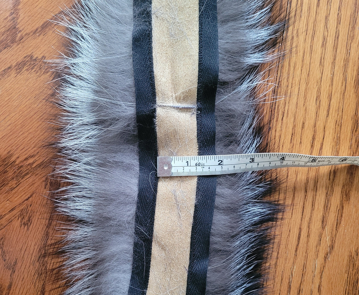 READY to SHIP 60cm Real Silver Fox Fur Trim Hood, Fur collar trim, Fox Fur Collar, Fur Scarf, Fur Ruff, Fox Fur Hood, Fox Fur, Fur stripe